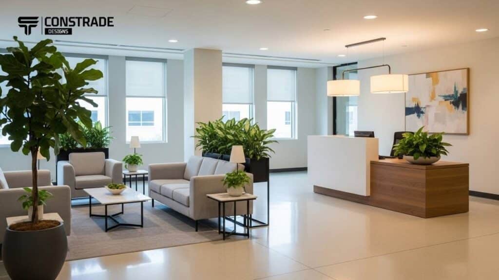 ديكورات ريسبشن مستطيل مودرن