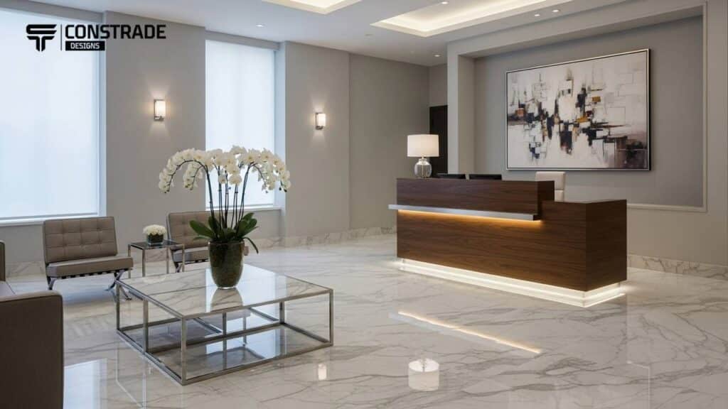 ديكورات ريسبشن مستطيل مودرن