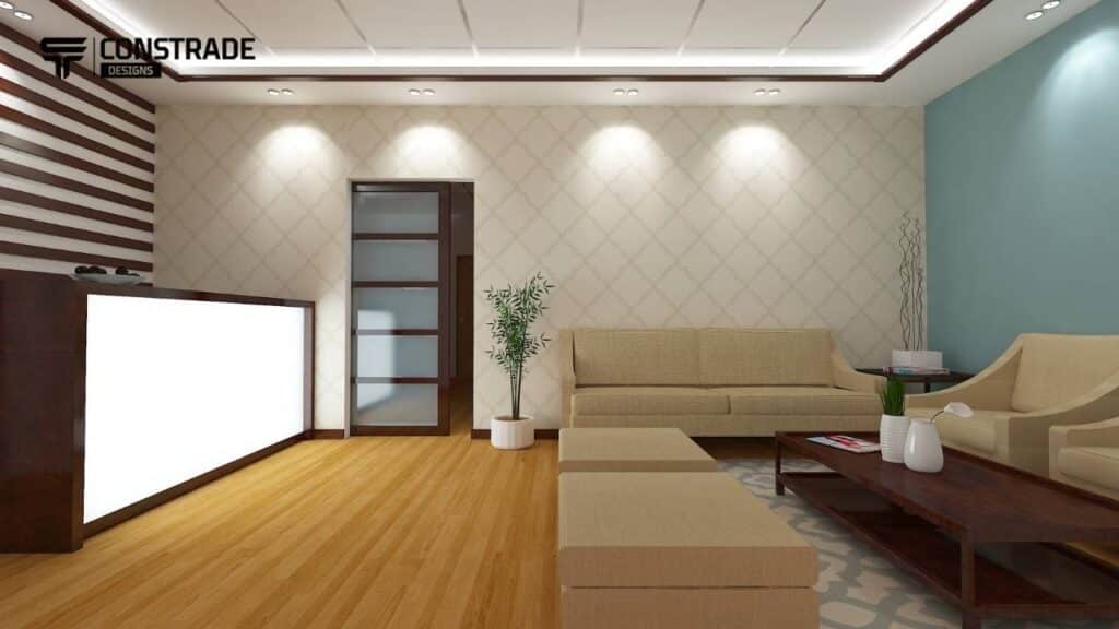 ديكورات ريسبشن مستطيل مودرن